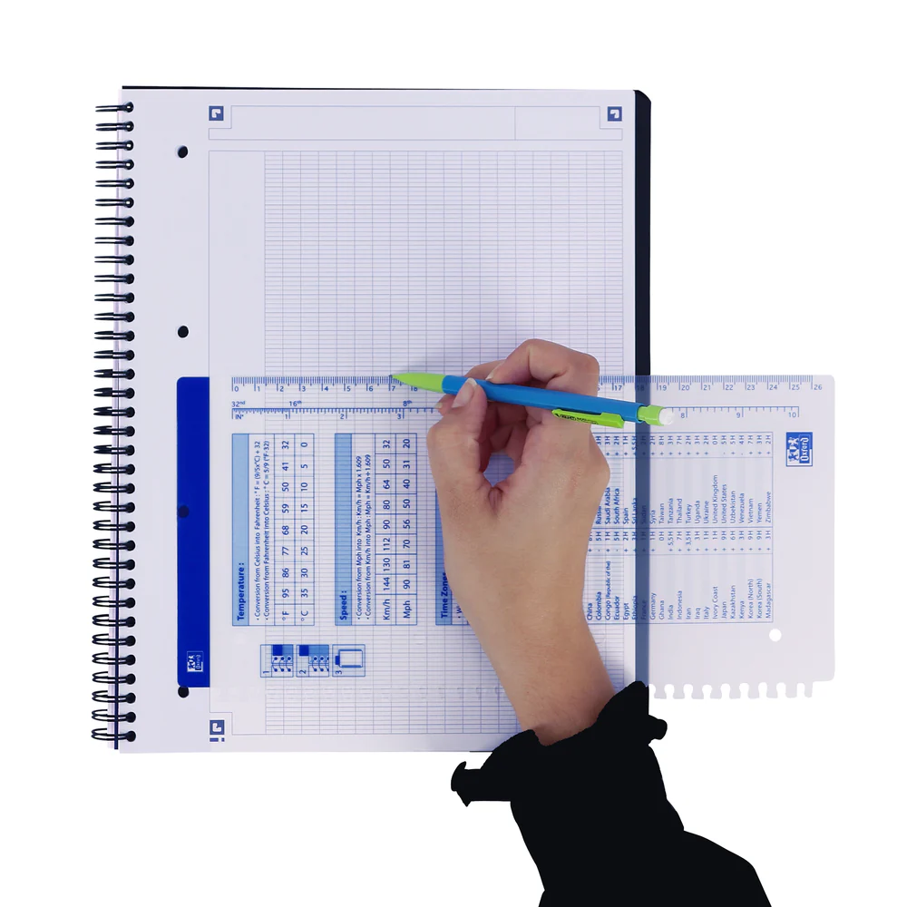 Cahier à spirales ACTIVEBOOK OXFORD # Couverture polypro - 160 pages A4 détachables - grands carreaux<BR> - Image 14
