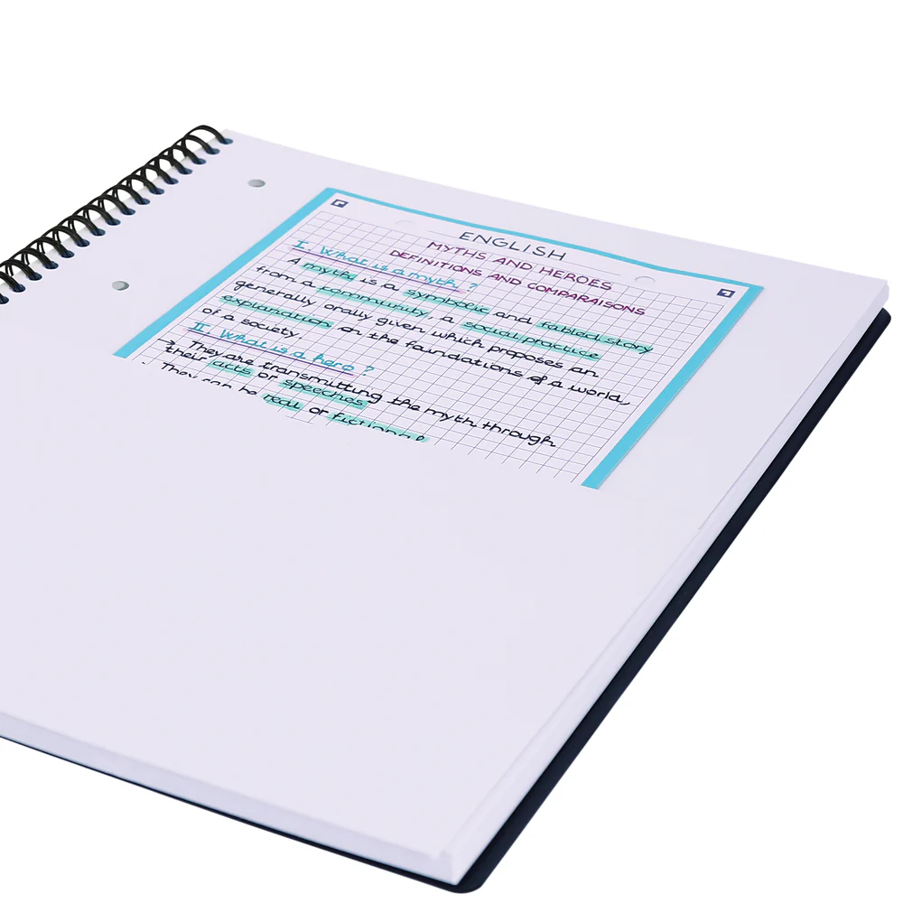 Cahier à spirales ACTIVEBOOK OXFORD # Couverture polypro - 160 pages A4 détachables - grands carreaux<BR> - Image 7