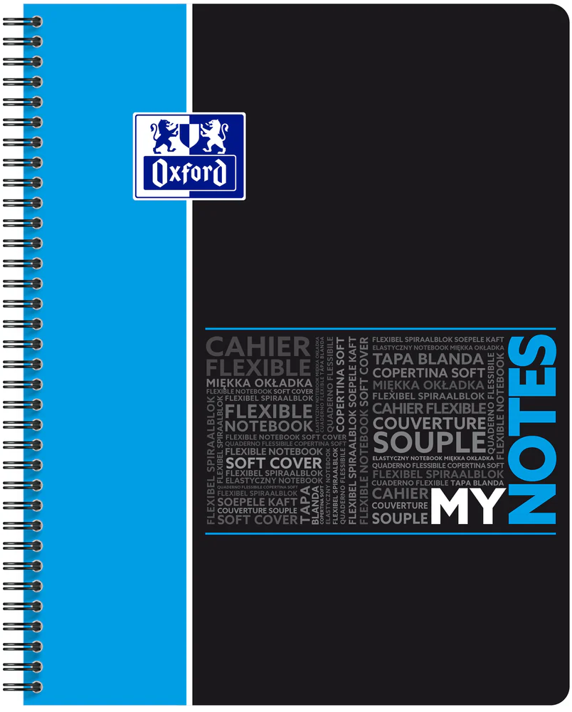 Cahier à spirales MyNOTES OXFORD # Couverture cartonnée souple - 160 pages A4 détachables - grands carreaux - Image 5
