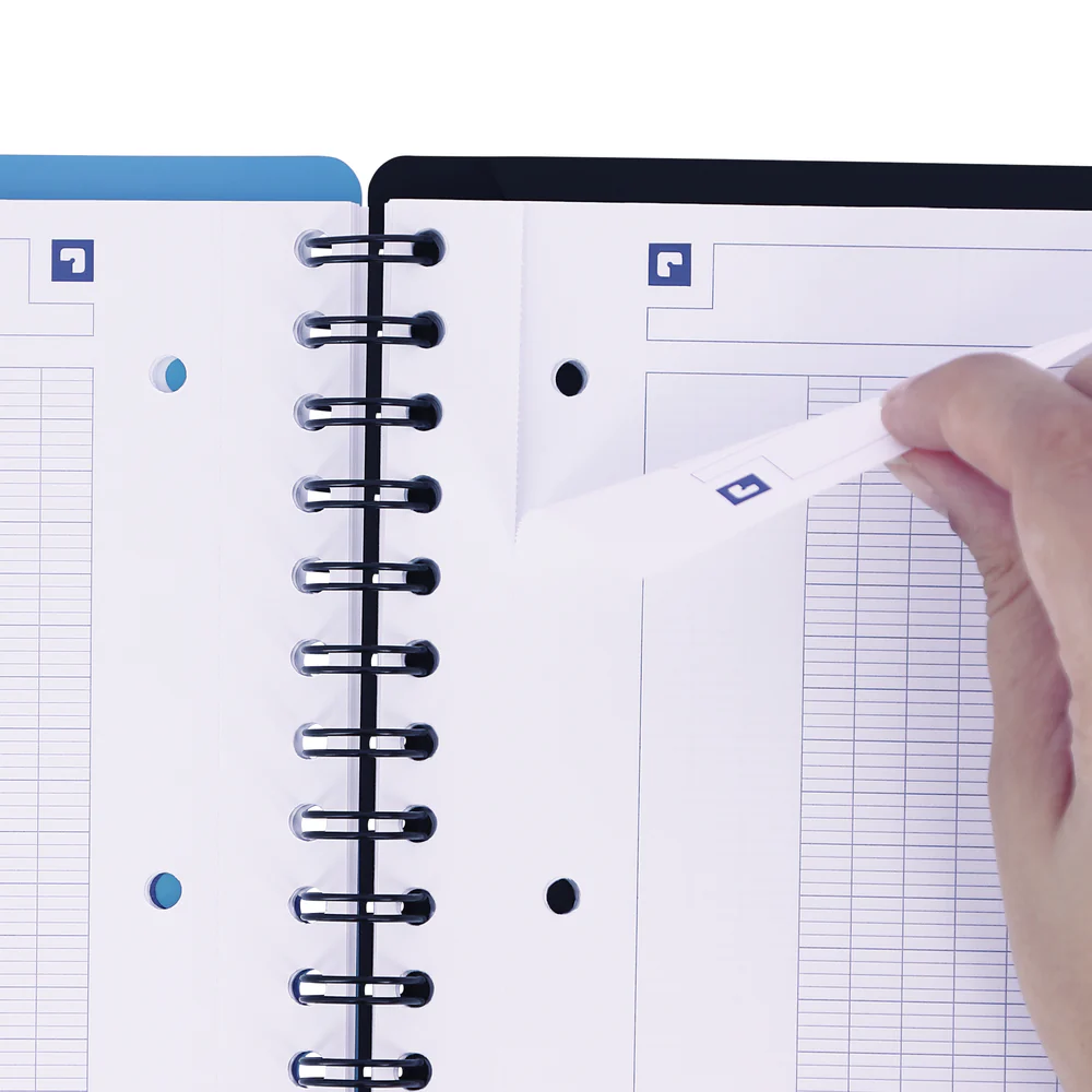 Cahier à spirales MyNOTES OXFORD # Couverture cartonnée souple - 160 pages A4 détachables - grands carreaux - Image 6