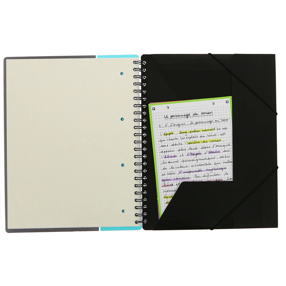 Cahier à spirales NOMADBOOK OXFORD # Couverture polypro - 160 pages A4 détachables - ligné - Image 37