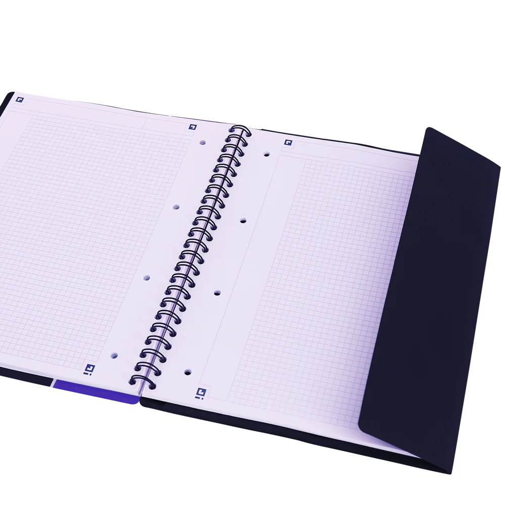 Cahier à spirales NOMADBOOK OXFORD # Couverture polypro - 160 pages A4 détachables - petits carreaux - Image 24
