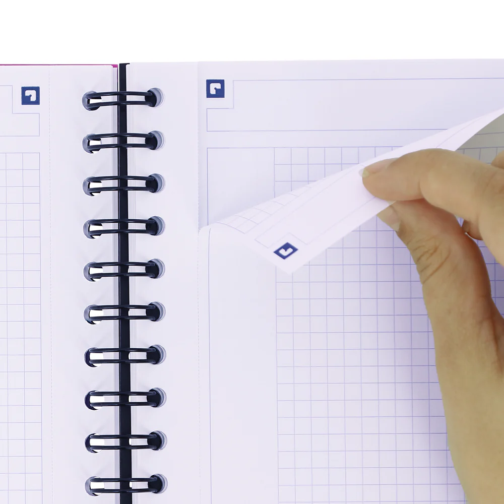 Cahier à spirales NOMADBOOK OXFORD # Couverture polypro - 160 pages B5 (17,6x25cm) - petits carreaux - Image 23