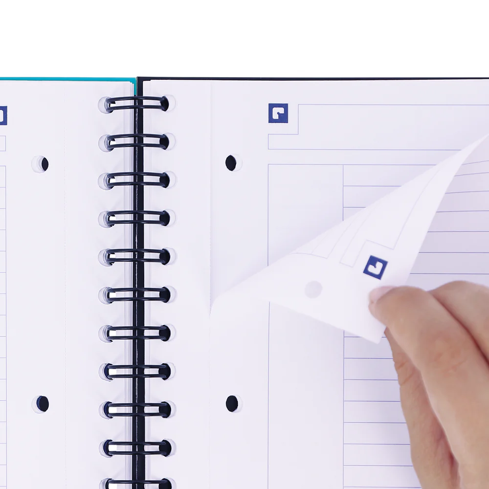 Cahier à spirales NOTEBOOK OXFORD # Couverture rigide - 160 pages A4 détachables - ligné - Image 17