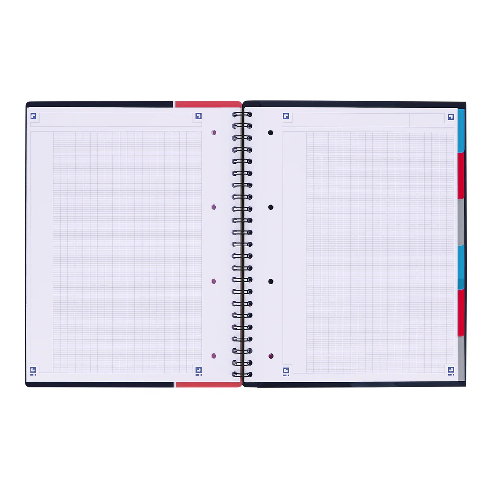 Cahier à spirales ORGANISER BOOK OXFORD # Couverture polypro - 160 pages A4 détachables - grands carreaux - Image 25