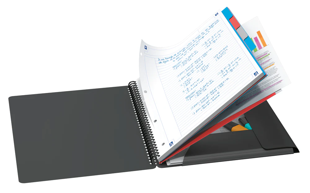 Cahier à spirales ORGANISER BOOK OXFORD # Couverture polypro - 160 pages A4 détachables - grands carreaux - Image 42