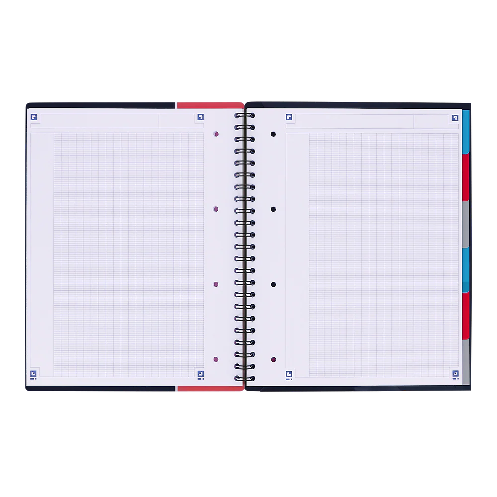 Cahier à spirales ORGANISER BOOK OXFORD # Couverture polypro - 160 pages A4 détachables - grands carreaux - Image 49