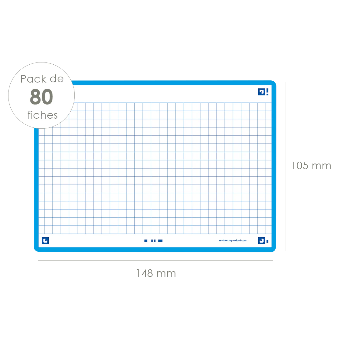 Flashcards FLASH 2.0 OXFORD # 80 cartes 10,5 x 14,8 cm - petits carreaux - Image 23