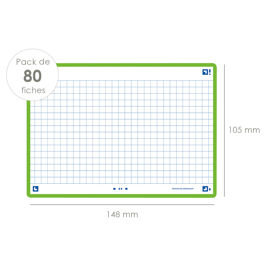 Flashcards FLASH 2.0 OXFORD # 80 cartes 10,5 x 14,8 cm - petits carreaux - Image 93