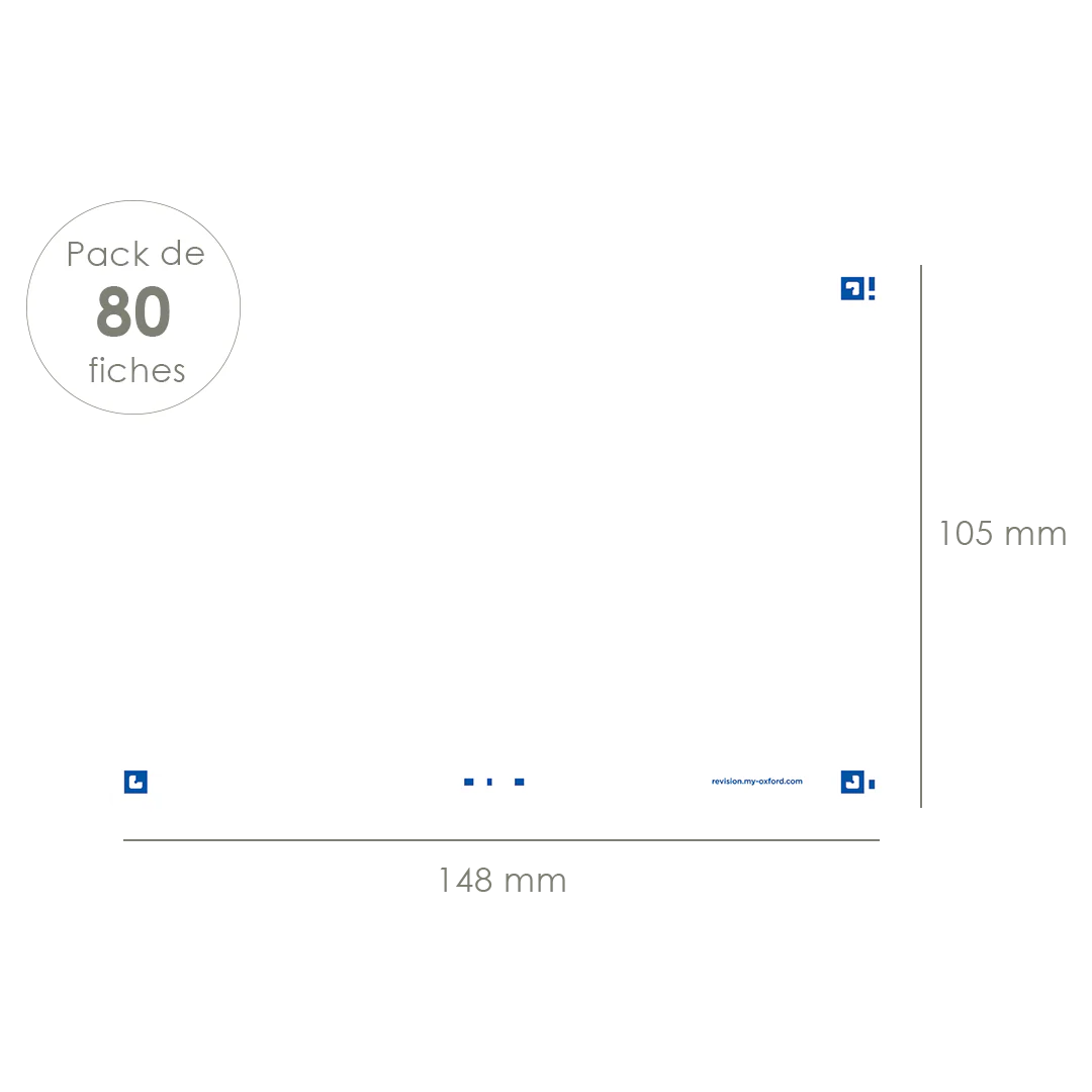Flashcards FLASH 2.0 OXFORD # 80 cartes 10,5 x 14,8 cm - uni blanc - Image 112