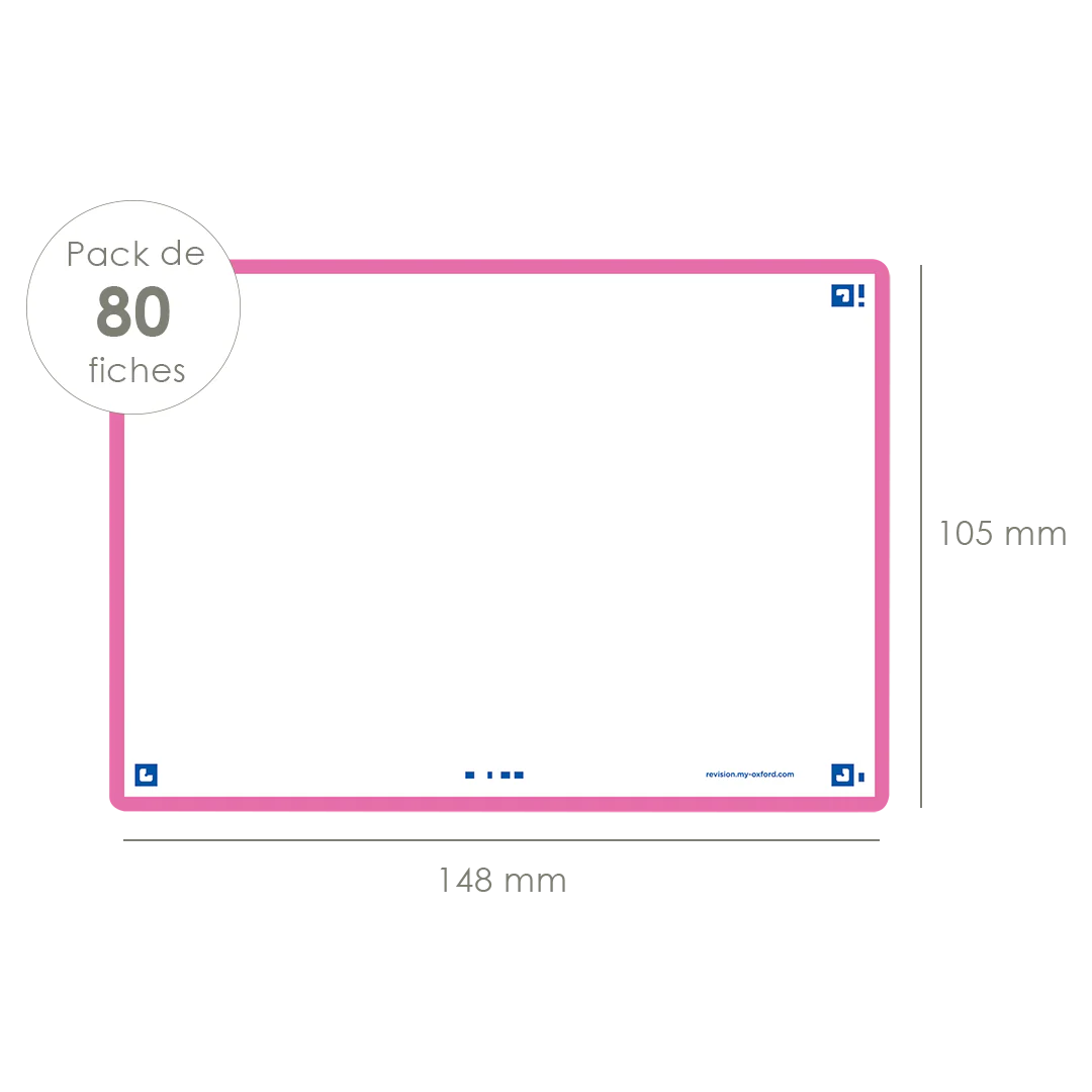Flashcards FLASH 2.0 OXFORD # 80 cartes 10,5 x 14,8 cm - uni blanc - Image 62