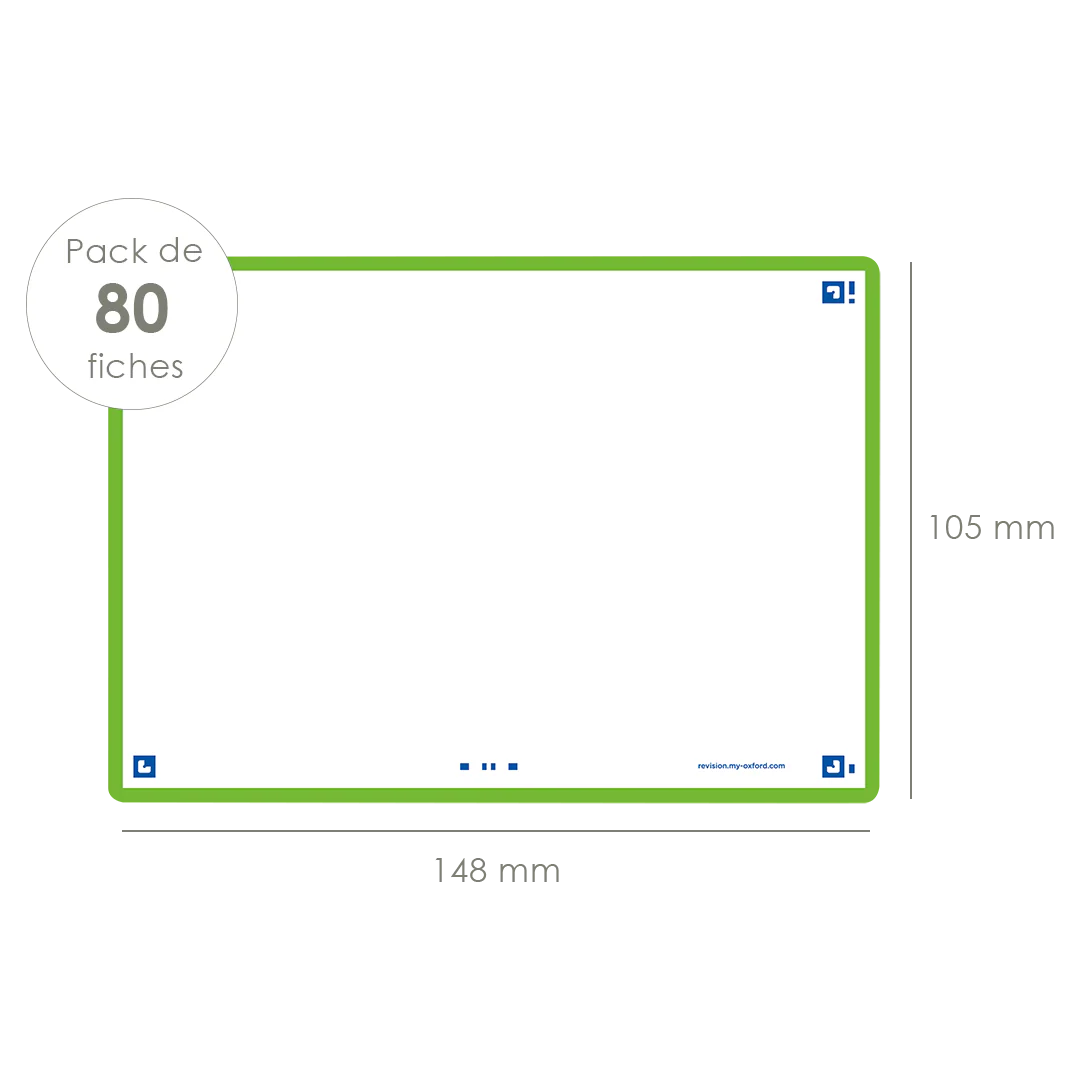 Flashcards FLASH 2.0 OXFORD # 80 cartes 10,5 x 14,8 cm - uni blanc - Image 92