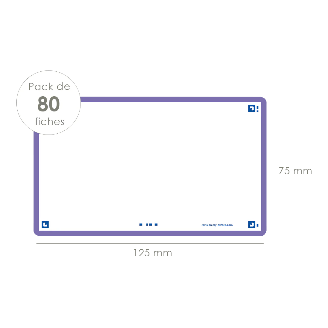 Flashcards FLASH 2.0 OXFORD # 80 cartes 7,5 x 12,5 cm - uni blanc - Image 30