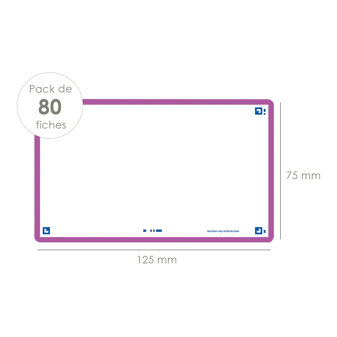 Flashcards FLASH 2.0 OXFORD # 80 cartes 7,5 x 12,5 cm - uni blanc - Image 39