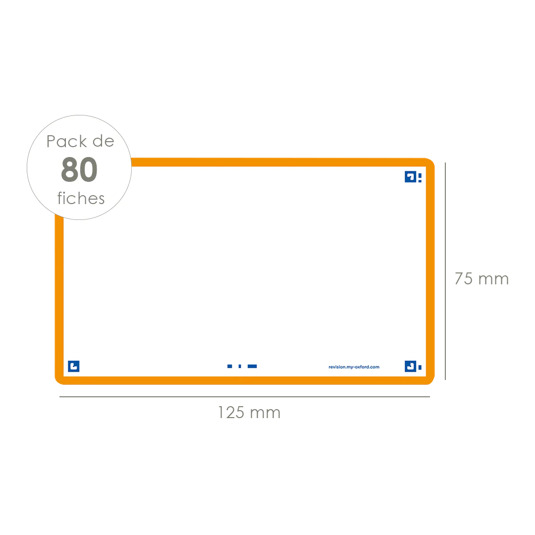 Flashcards FLASH 2.0 OXFORD # 80 cartes 7,5 x 12,5 cm - uni blanc - Image 75
