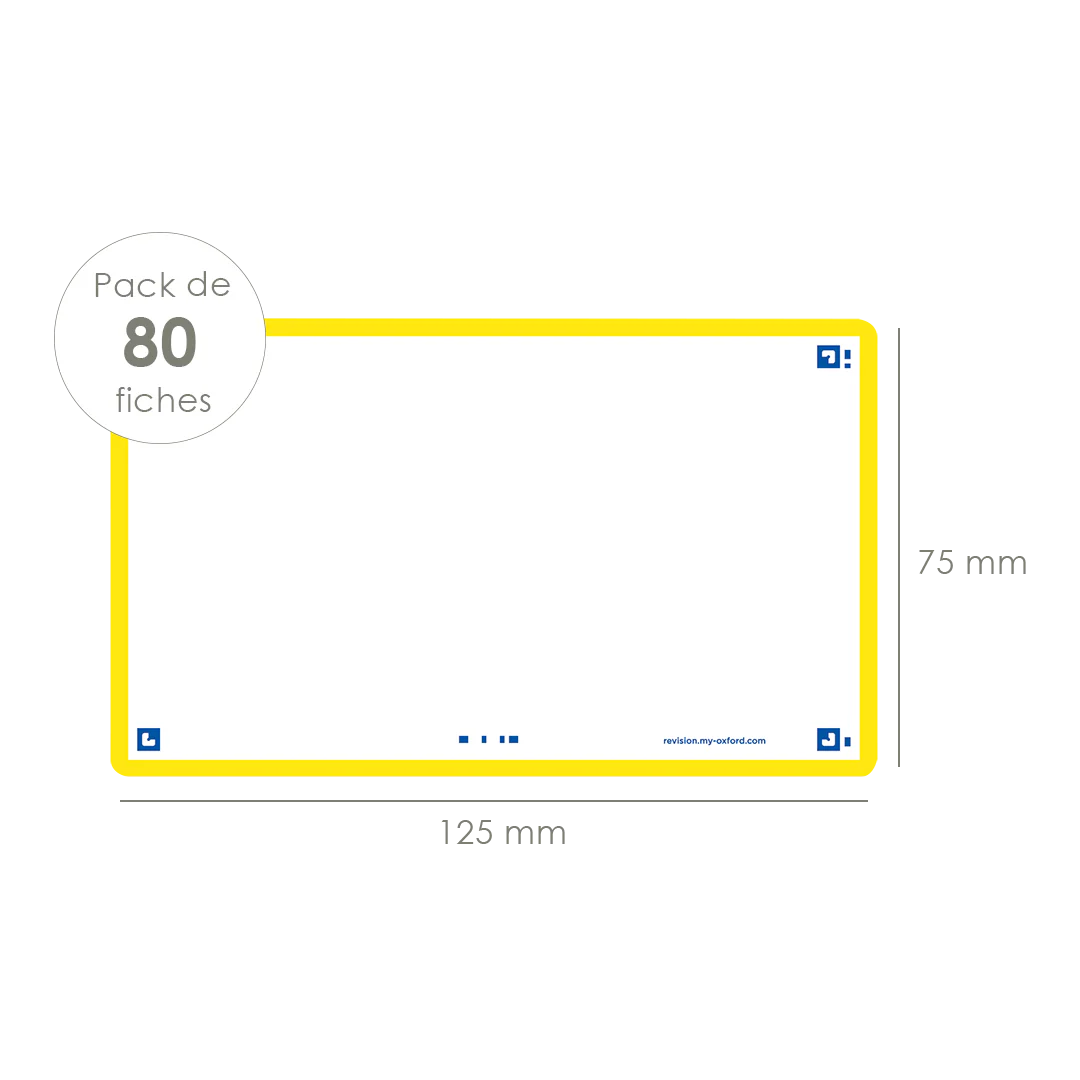 Flashcards FLASH 2.0 OXFORD # 80 cartes 7,5 x 12,5 cm - uni blanc - Image 84