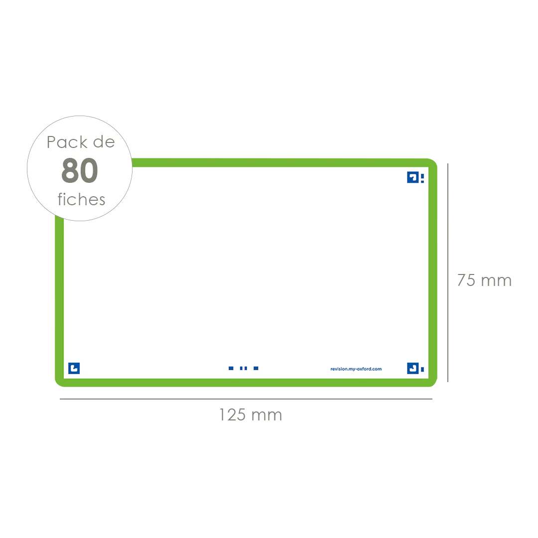 Flashcards FLASH 2.0 OXFORD # 80 cartes 7,5 x 12,5 cm - uni blanc - Image 93