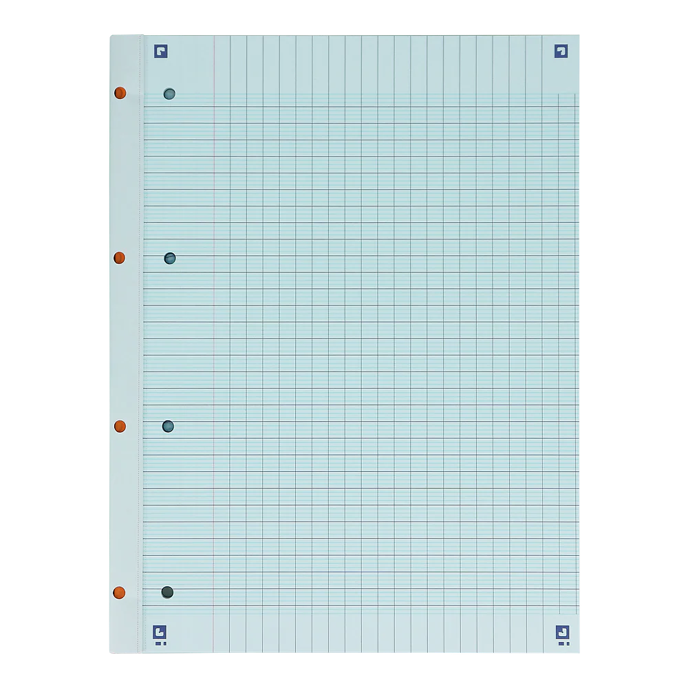 Lot de 3 blocs-notes perforés OXFORD # A4+ - Grands carreaux - 80 feuilles agrafées côté - Compatibles Scribzee - Image 4