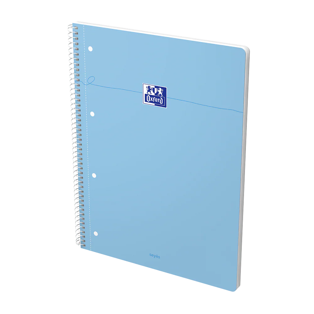 OXFORD Cahier à spirales Smart # A4+ - Grands carreaux - 160 pages détachables - Couverture cartonnée souple - Compatible Scribzee - Bleu pastel - Image 2
