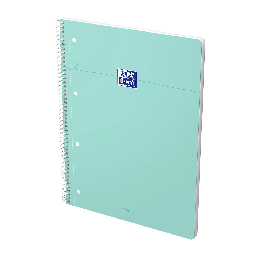 OXFORD Cahier à spirales Smart # A4+ - Grands carreaux - 160 pages détachables - Couverture cartonnée souple - Compatible Scribzee - Vert pastel - Image 2