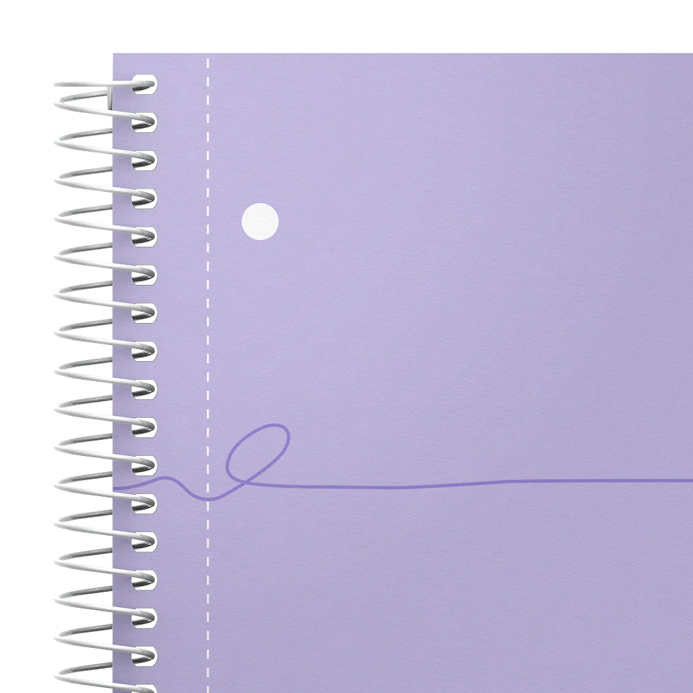OXFORD Cahier à spirales Smart # A4+ - Grands carreaux - 160 pages détachables - Couverture cartonnée souple - Compatible Scribzee - Violet pastel - Image 7