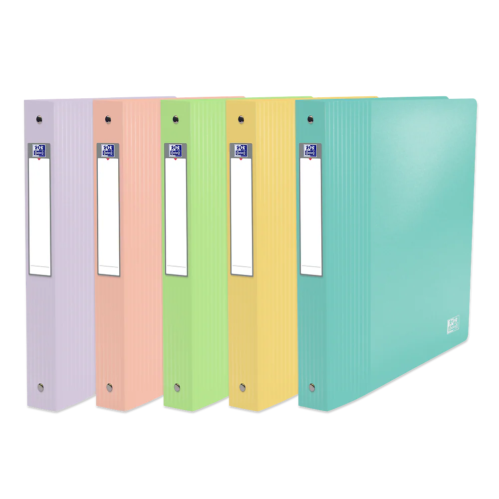 OXFORD Classeur à anneaux School Life A4XL # Dos 40mm - 4 anneaux - Plastique - Vert pastel - 250 feuilles - Image 2
