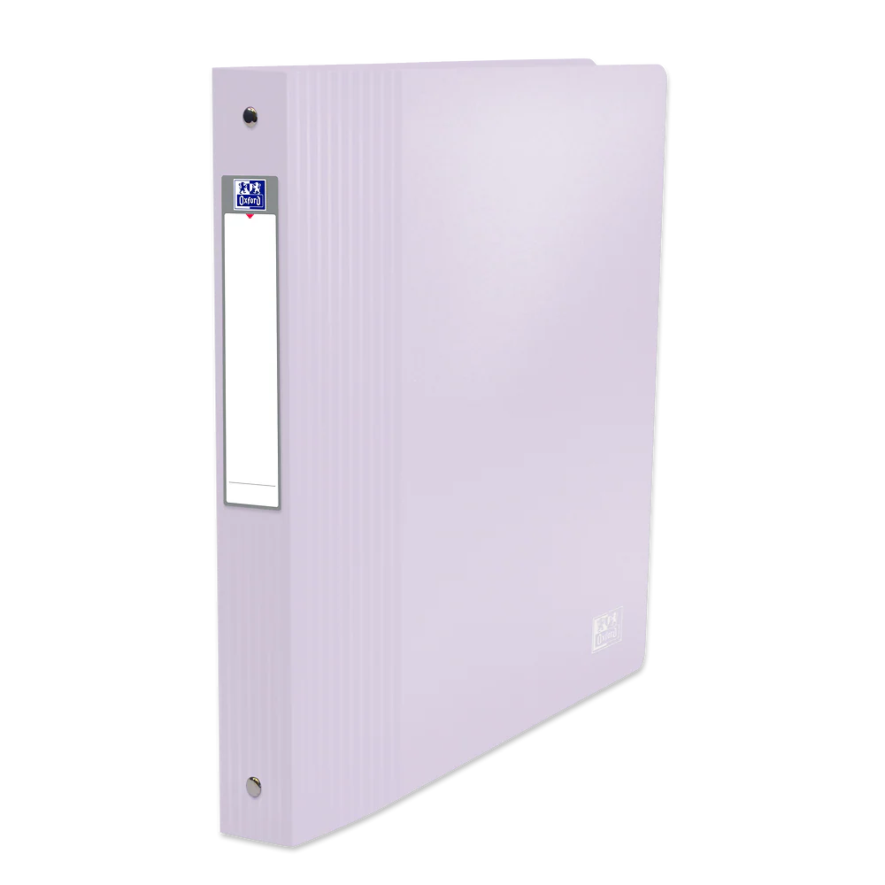 OXFORD Classeur à anneaux School Life A4XL # Dos 40mm - 4 anneaux - Plastique - Violet pastel - 250 feuilles