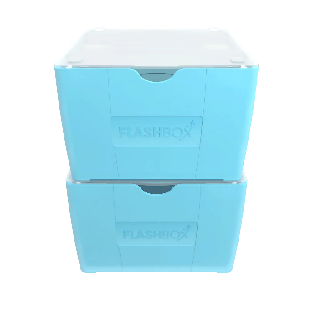 OXFORD FLASHBOX # Capacité : 500 flashcards Flash 2.0 (7,5x12,5 cm) - Polypropylène - Bleu pastel - Image 6